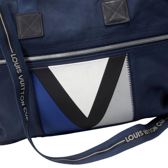 Louis Vuitton Blue and White Travel Bag - Picture 7 of 12